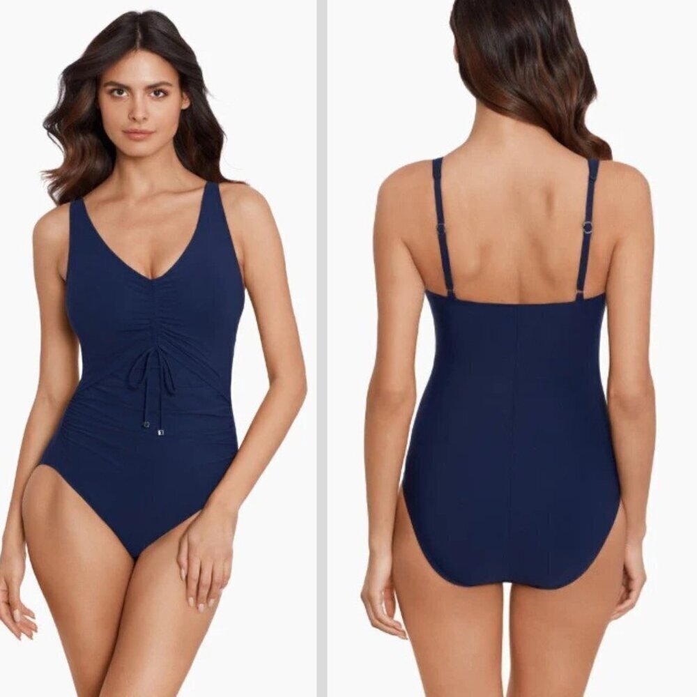 New! MagicSuit Navy Morningstar One Piece Swimsuit Size 35134